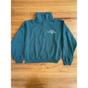 Hollister Easy Half Zip Nantucket 1/4 Zip Green Sweatshirt Women's Size Medium M